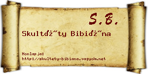 Skultéty Bibiána névjegykártya